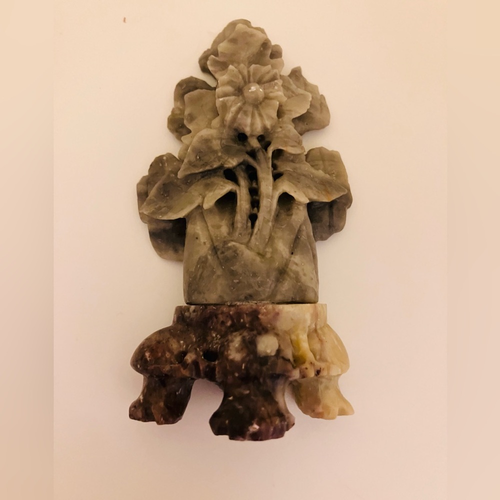 Antique Qing Chinese Soapstone Mountain Statue
